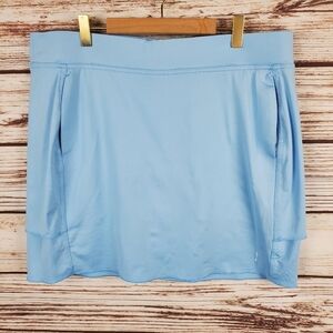 Belyn Key Womens Large Sky Blue Tiered Golf Skort Skirt Shorts
